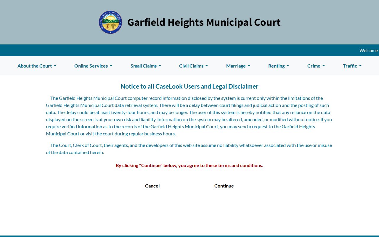 Garfield Heights residents directory Municipal Court CaseLook