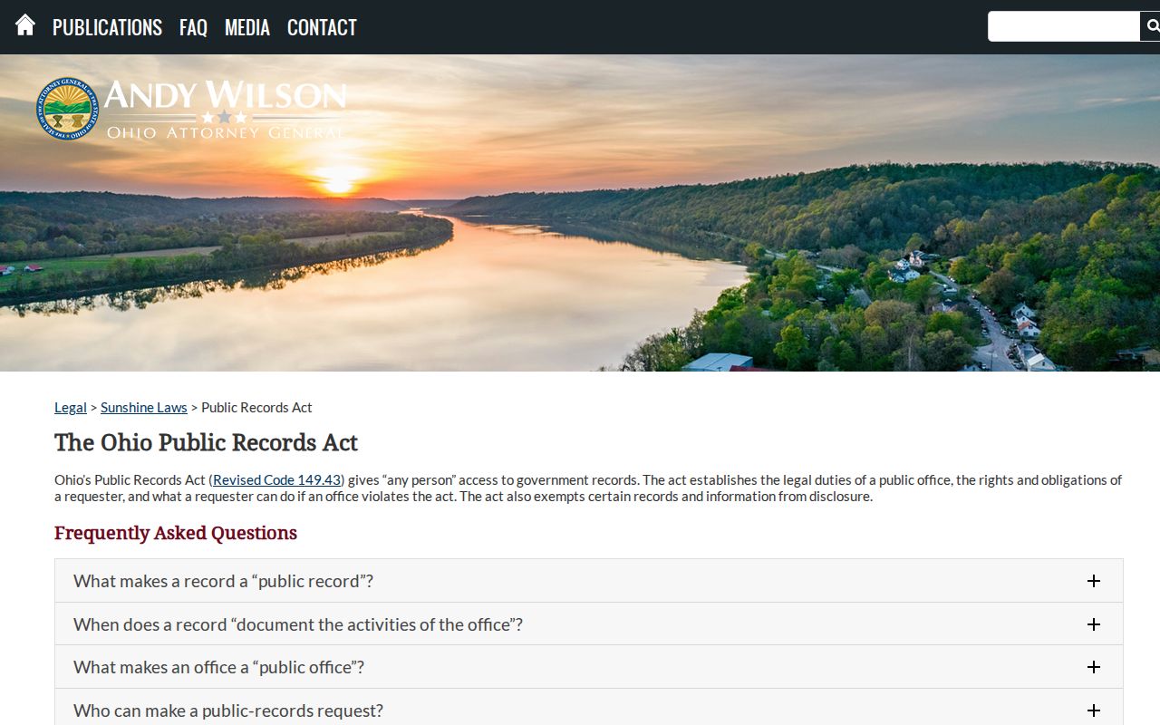Garfield Heights residents directory Ohio Public Records Act information