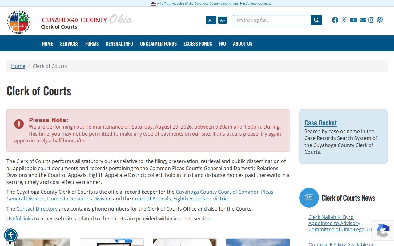 Garfield Heights resident lookup Cuyahoga Clerk of Courts source